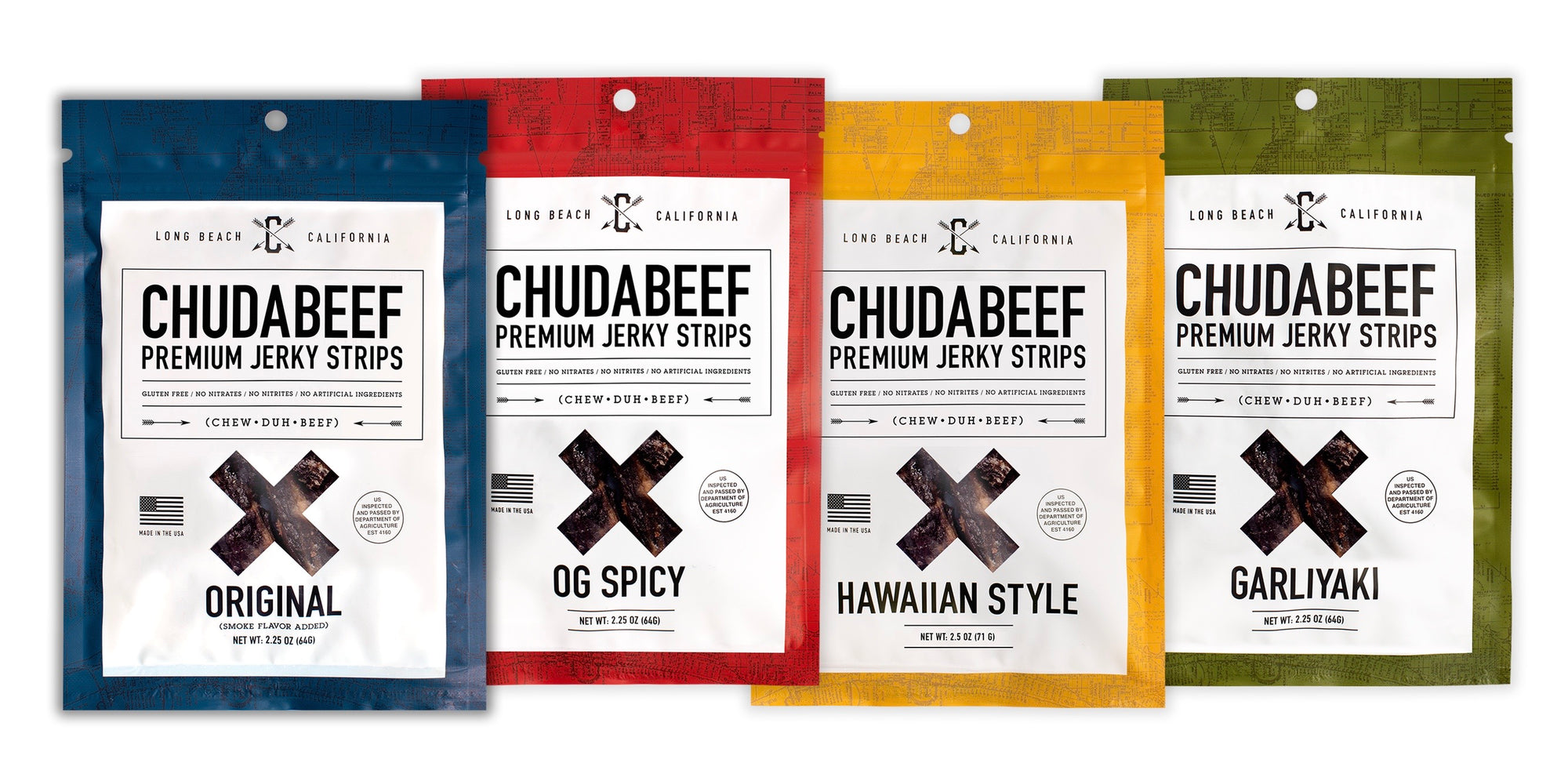 4 Bag Sampler Pack - Chudabeef Jerky Co. | Premium Beef Jerky
